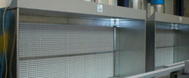 Dry filter spray booths